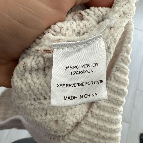 Witty Fox Nordstrom Cropped Chunky Sweater Tank Top M Multicolor Stretch Blouse - Picture 3 of 4